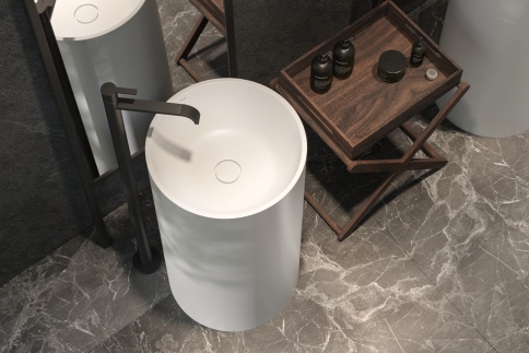 1.02.019.11.3 ANDROMEDA Раковина напольная 44х44 Soft Rock Color палитра RAL HOLBI фото 2