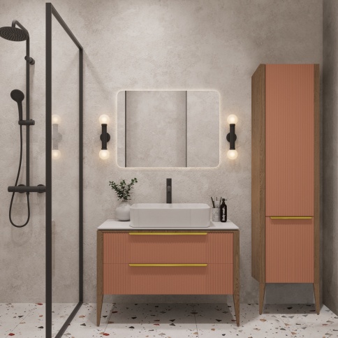 PVL Пенал Валенсия Бежево-розовый (правый R) (RAL 3012) фото 2