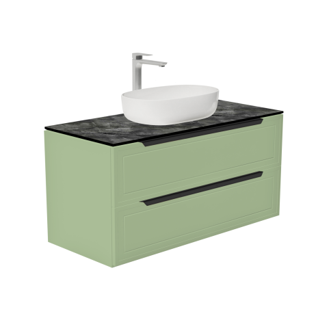 S100F-KPK Тумба со столешницей Севилья 100 Фисташковый/Куритиба (RAL 6019) фото 2