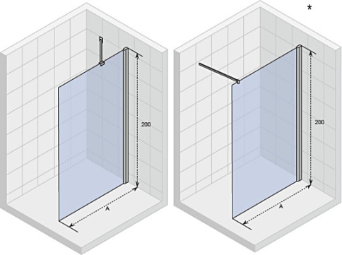 NOVIK Z400 900 душевая перегородка, хром RIHO фото 2