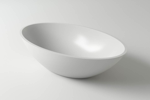 1.02.006.11.1 DIONE Раковина 60x36 Soft Rock Белый матовый HOLBI фото 1