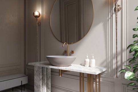 1.02.006.11.2 DIONE Раковина 60x36 Soft Rock Duo палитра RAL HOLBI фото 3