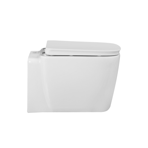 OL-G1 Унитаз подвесной безободковый Tornado с сиденьем микролифт белый OLIVEEKA фото 3