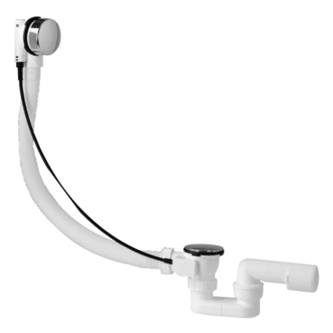 EVS0150 Слив-перелив для ванны METAL (полуавтомат) хром PLASTBRNO фото 1