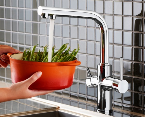 A42144EXP Split Смеситель для кухни с изливом для фильтрованной воды хром VITRA фото 2