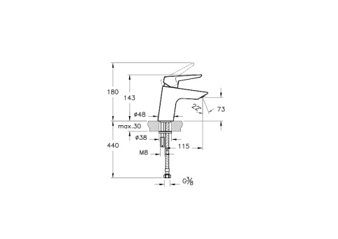 A42440EXP Solid S Смеситель для раковины хром VITRA фото 3