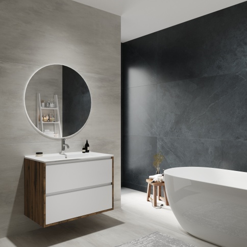 NS2001-100 Раковина накладная 100см белая OLIVEEKA фото 4