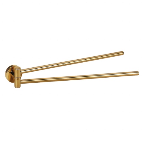 161204190 BRILO Полотенцедержатель двойной поворотный золото глянцевое BEMETA фото 1