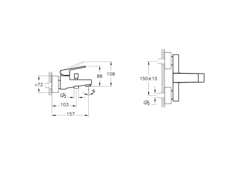 A4352036EXP Minimax Square Смеситель для ванны (без душевого гарнитура) черный матовый VITRA фото 6