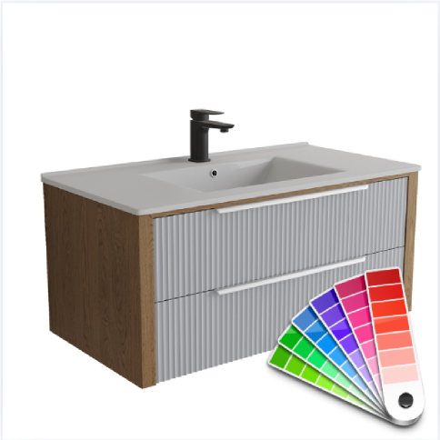 V80RAL Тумба под раковину/столешницу Валенсия 80 Окрашивание по RAL фото 1