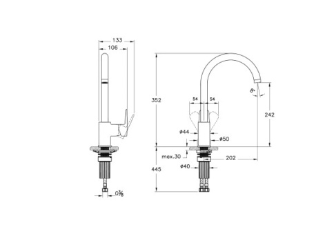 A4341936EXP Flow Soft Смеситель для кухни черный матовый VITRA фото 2
