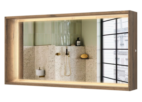 PZ120AT Зеркало с полкой Парма 120 с подсветкой Аттик фото 1