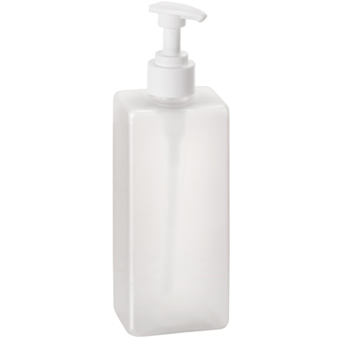 131567703 HOTEL Бутылка с дозатором для мыла 500 мл (квадратная/прозрачная) фото 1