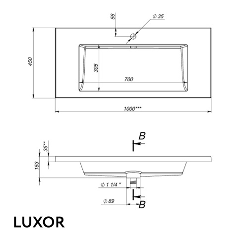 4670142930839 Раковина Luxor 100 литьевой мрамор белый JORNO фото 6