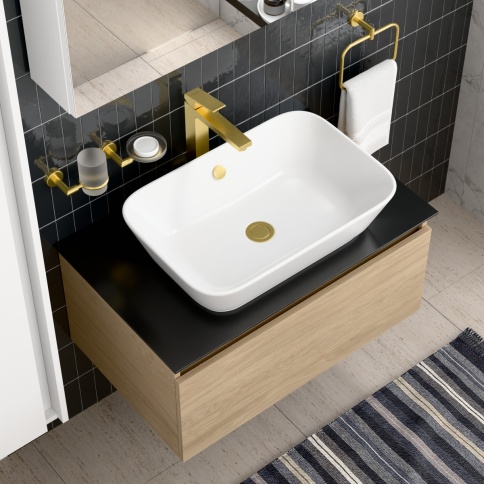 A4372425EXP Minimax Square Смеситель для раковины-чаши (высокий) золото брашированное VITRA фото 5