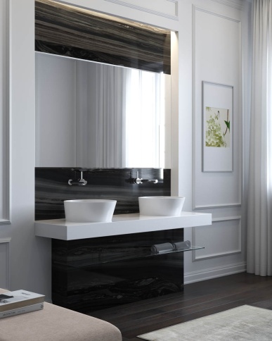 1.02.002.11.1 ALMATEA Раковина 42х42 Soft Rock Белый матовый HOLBI фото 4