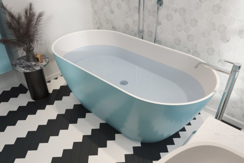 1.01.002.11.2 VENUS NEW Ванна 158x79 Soft Rock Duo палитра RAL HOLBI фото 2