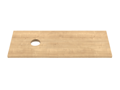 SPL120T Столешница 120см пластик HPL 38 Туя (1 вырез слева) фото 1