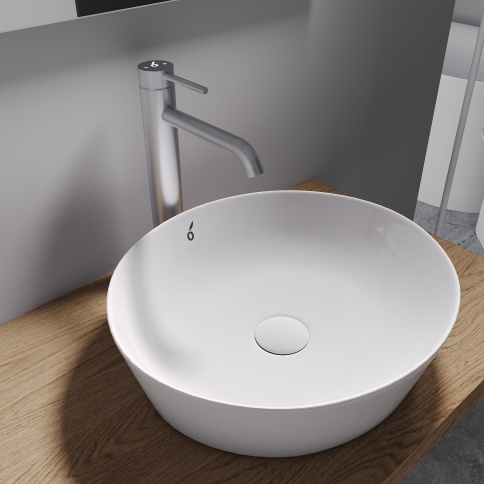 OL-88239017-CR Y-LINE Смеситель для раковины высокий хром OLIVEEKA фото 2