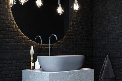 2.02.009.44.4 MERCURY Раковина 64x35 Nano Concrete бетон HOLBI фото 3