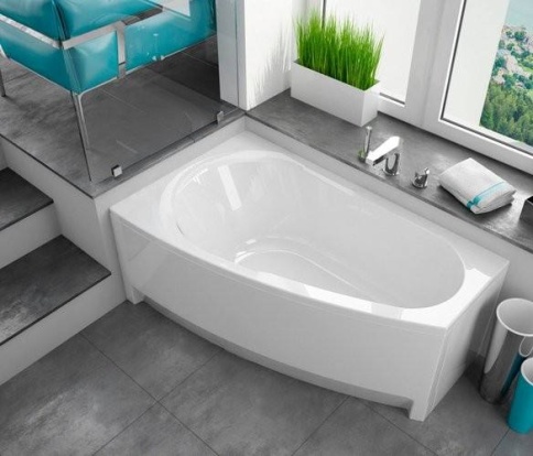 ВАС013000Л100 BALINE Ванна асимметричная левая 150х90 белая ALBA SPA фото 2