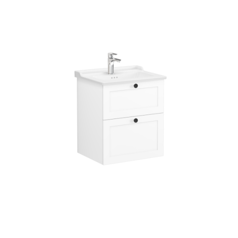 68848 Root Classic Тумба 60 см с классической раковиной 2 ящика матовый белый VITRA фото 1