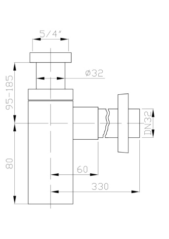 EMCR004 Сифон дизайнерский (квадратный) для раковины (латунь) хром PLASTBRNO фото 2
