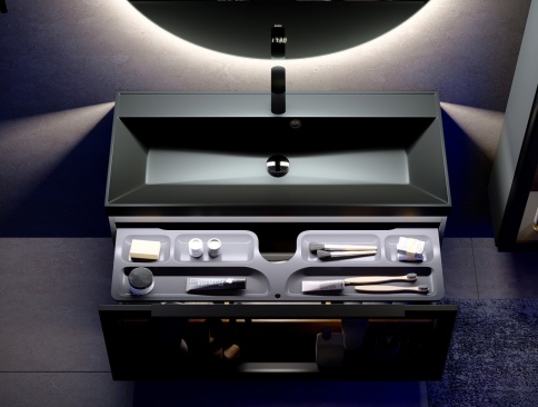 Not.01.100/P/A/JR Тумба Notte 100 подвесная антрацит JORNO фото 4