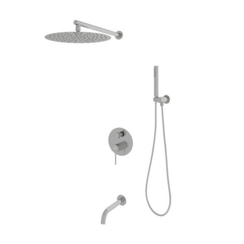 OL-88939017-BN Y-LINE Комплект встраиваемой душевой системы на 3 потребителя брашированный никель OLIVEEKA фото 1