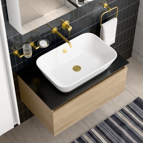 A4354925EXP Minimax Round Внешняя часть встроенного смесителя для раковины золото брашированное VITRA фото 5