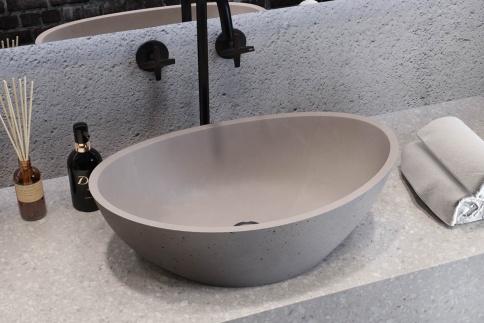 2.02.005.44.4 EUROPE Раковина 54x33 Nano Concrete бетон HOLBI фото 2