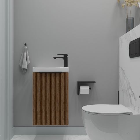 MS40T Тумба под раковину Монови Слим 40 Белый/Тростник фото 2