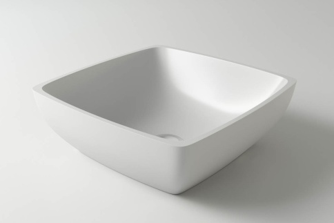 1.02.007.11.1 JUPITER Раковина 43x43 Soft Rock Белый матовый HOLBI фото 1