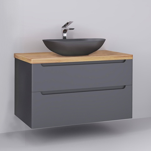 *wood.01.100/P/GR Тумба Wood 100 серая серый JORNO фото 3