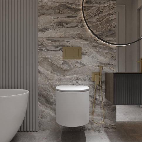 OL-G27 Унитаз подвесной безободковый Tornado с сиденьем микролифт белый OLIVEEKA фото 7