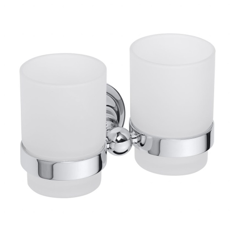 144310022 RETRO Двойной держатель зубных щеток хром BEMETA фото 1