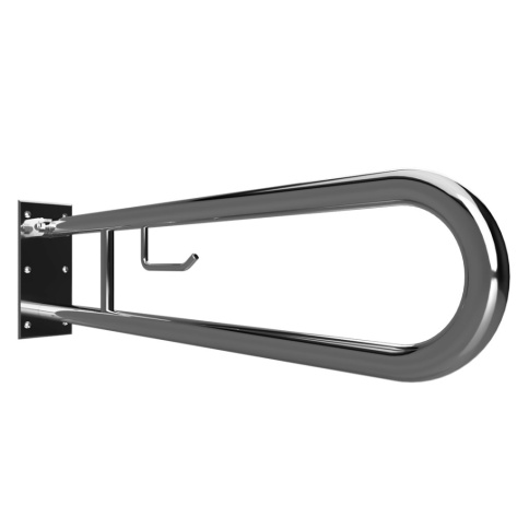 301102281 Опорный U- образный поручень с держателем рулона 813 мм сталь полированная BEMETA фото 1