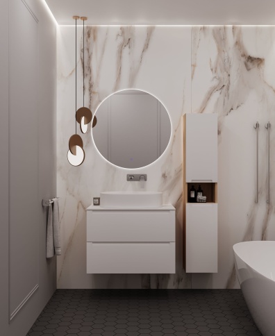 ZD80 Зеркало круглое 80см с фоновой подсветкой фото 4